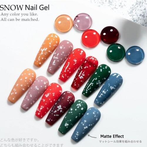 Nail Gel 15ml Eggshell Gel Nail Polish Quail Egg Effect Snow Fakes UV Gel White Black Material Gel With Any Color Base For Nails