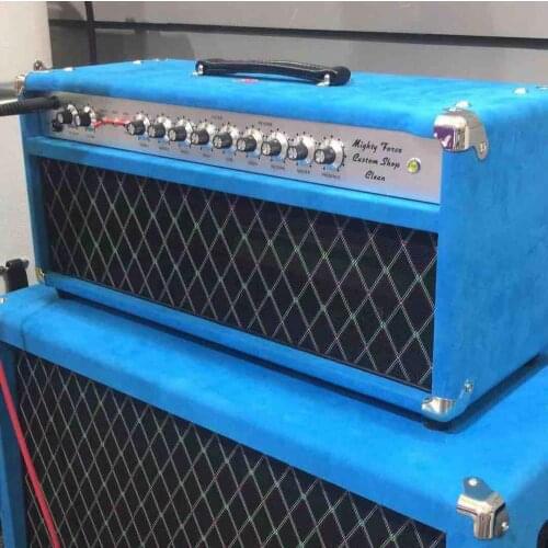 Grand Amplifier Deluxe SSS100 Steel String Singer in BLUE with Fet Gain, Volume, Treble, Middle, Bass, High, Low, Send, Return