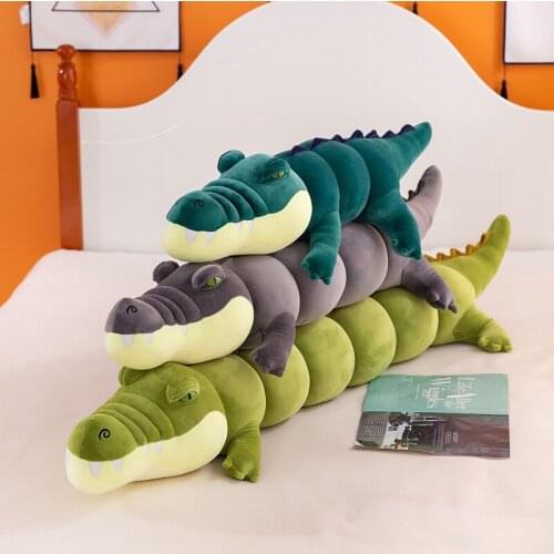 Simulation Long Crocodile Pillow Plush Stuffed Toy Big Bed Soothing Soft and Skin-friendly Comfortable Doll Friend Birthday Gift