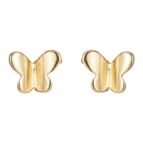 Korean Tiny Butterfly Stud Earrings For Women Girls Fashion Earings Jewelry Gold Color Animal Earring female Accessory 2021 Gift
