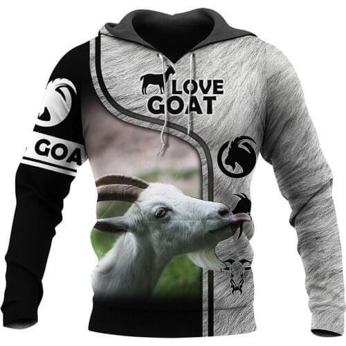 Fashion full set of 3D beautiful goat Unisex Harajuku casual top
