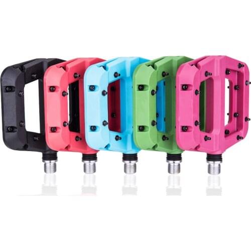 MTB Bike Pedal Nylon 3 Bearing Composite 9/16 Mountain Bike Pedals High-Strength Non-Slip Bicycle Pedals Surface for Road BMX MT