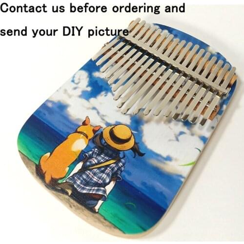 Customized DIY Kalimba 17 Keys Mbira Thumb Piano (Kalimbas makes will be unique) Music