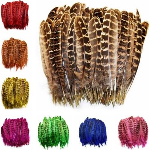 Natural Dyed Female Pheasant Feathers for Jewelry Making 4-6"/10-15CM Carnaval Plume Decoration Natural Feathers for Crafts
