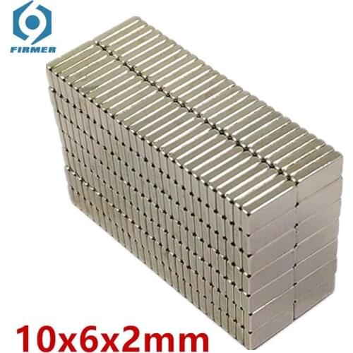 Lot N35 Rectangular magnets f 10x6x2 20x10x1mm Super Strong Neodymium magnet 10*6*2mm NdFeB magnet 10mm x 6mm x 2mm 20x10x1mm