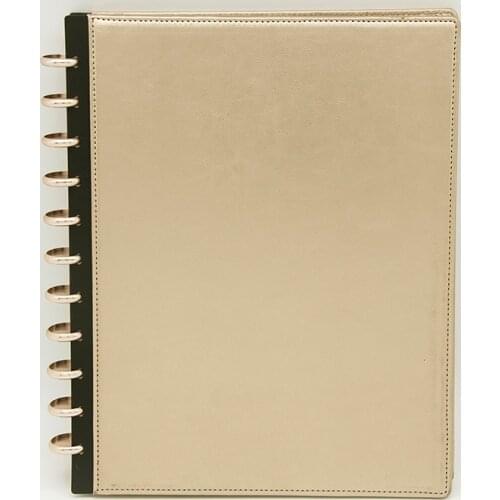 A4 Information Book Leather Cover Loose-leaf Disc Binding Document Contract Photo Storage Display Hotel Menu File Organizer