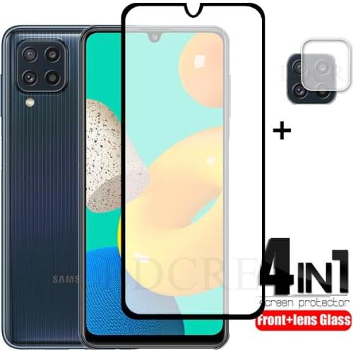 Full Glass For Samsung Galaxy M32 Glass Tempered Glass for Galaxy M32 Screen Glass Lens film For Galaxy M32 M42 5G M62 M12 A22