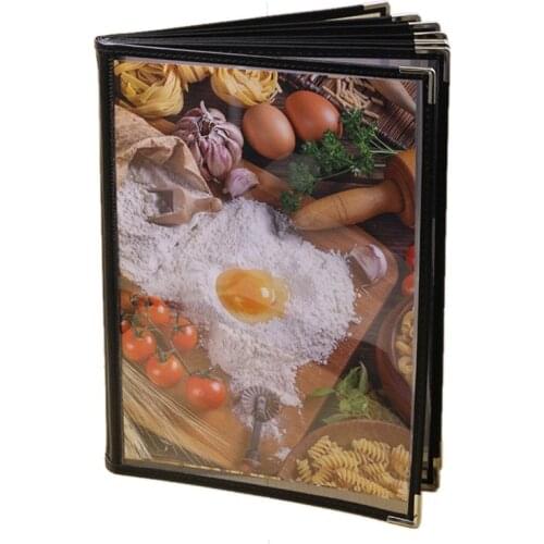 Transparent Restaurant Menu Covers for A4 Size Book Style Cafe Bar 8 Pages 16 View