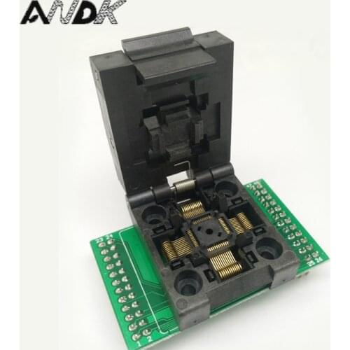 QFP48 TQFP48 LQFP48 Clamshell Programming socket Pitch 0.5mm FPQ-48-0.5-06 Test Socket Flash Adapter Size 7*7mm
