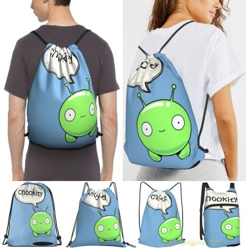 Unisex Drawstring Bags Chookity Mooncake Women Drawstring Backpacks Men Outdoor Travel Backpacks Training Fitness Bag