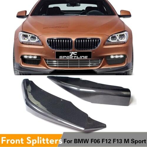 Carbon Fiber / FRP Front Bumper Lip Splitters for BMW F06 F12 F13 M Sport 2012 - 2016 Convertible 650I Non M6