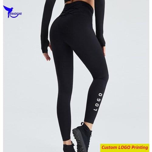 Super Stretchy Custom LOGO High Waist Sportswear Leggings Women Push Up Yoga Pants Gym Fitness Workout Running Tights Clothing