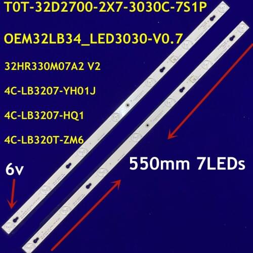 LED Backlight strip 7 Lamp For TCL 32''TV 4C-LB3207-HQ1 32HR330M07A2 V2 L32E181 L32F1680B L32F3301B L32F3303B 32S3750 LVW320CSOT
