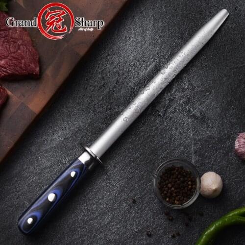 Professional Knife Sharpener Rod Honing Steel Chef Kitchen Knives Scissors Hunting Knife Sharpeners 9 inch Home Cooking Tools