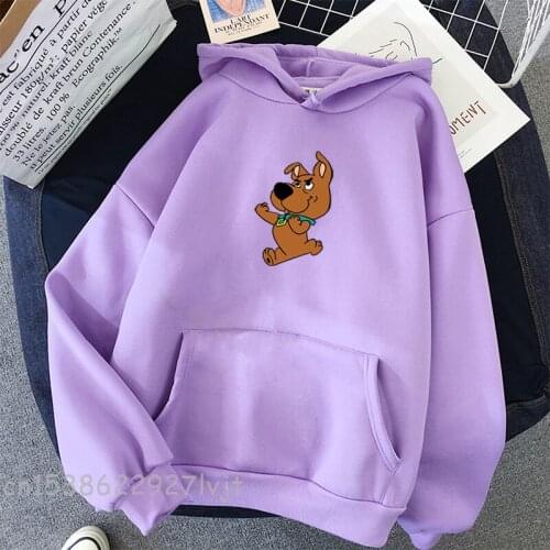 Oversized Cute Dog Print Hooded Sweatshirt Kawaii Hoodies Women Top Clothes Female Jacket Winter Womens Harajuku Hoodie