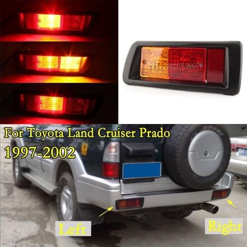 MZORANGE Rear Tail Light Fog Lamp For Land Cruiser Prado Lc90 3400 Fj90 Fj95 1996-2002 Bumper Tail Stop Signal Warning Light
