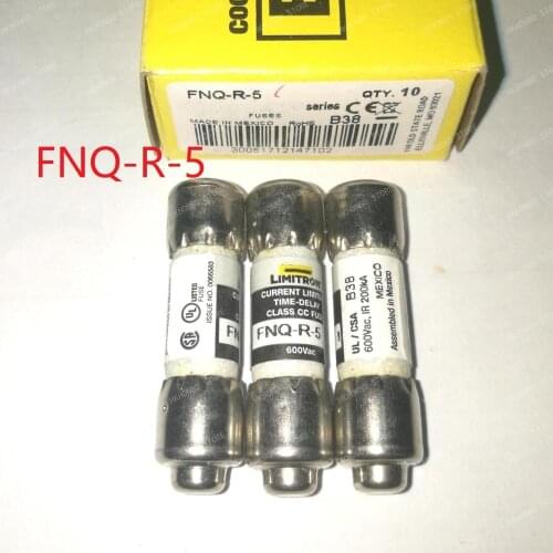 100% New Time Delay Fuse 600V FNQ-R-1/2(0.5A) FNQ-R-1-2-3-4-5-6 FNQ-R-7-8-10-12-15-20-25 FNQ-R-30