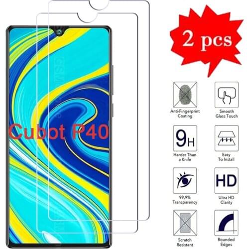 2-1Pcs P40 Screen Protector Glass For Cubot P40 Cover 9H 2.5D Explosion-proof Tempered Protective Film