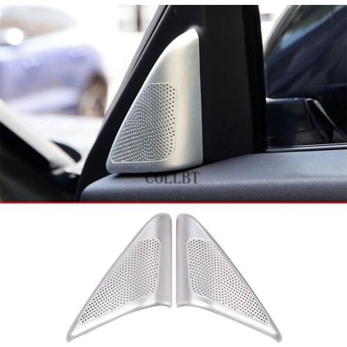 2pcs Aluminum Alloy Audio Speaker Tweeters Cover Trim For Land Rover Range Rover VELAR 2017-2019 Car Accessories