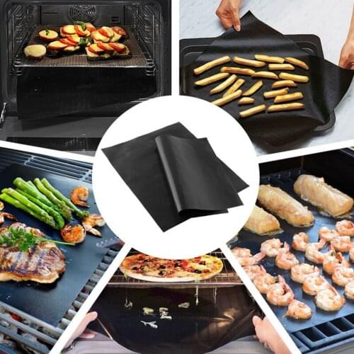 2pcs/lot Thick ptfe Barbecue Grill Mat 33*40cm non-stick Reusable BBQ Grill Mats Sheet Grill Foil BBQ Liner