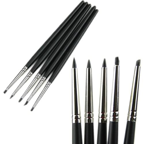 5Pcs Silicone Rubber Shapers Polymer Clay Sculpting Fimo Modelling Tools New Drop Shipping High quality Economical Hot