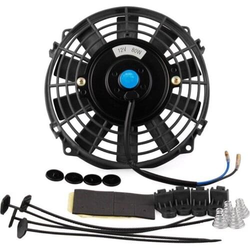 7 inch 12V 80W Car Slim Radiator Cooling Thermo Electric Fan & Mounting kit