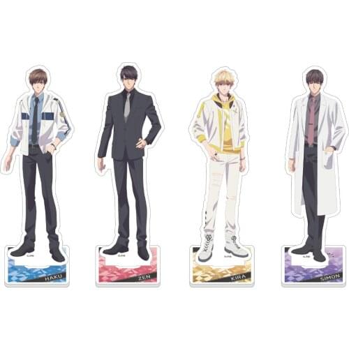 Anime Mr Love Queens Choice Zhou QiLuo Victor Gavin Lucien Acrylic Figure Stand Display Model Plate Collection Cosplay Gifts