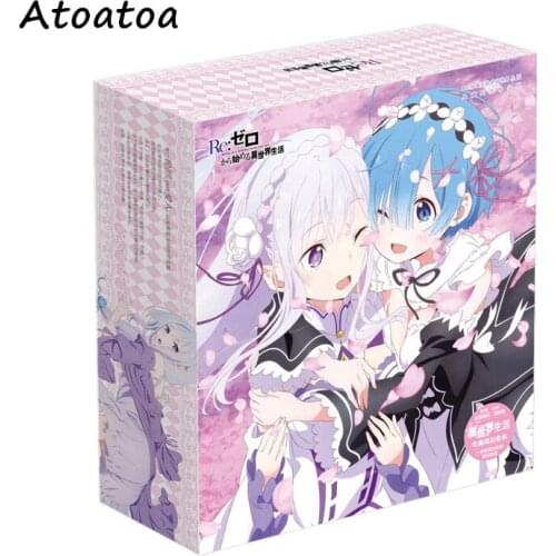 Anime Re:Life in a different world from zero Toy Gift BOX Poster Keychain Postcard Water Cup Bookmark Storage Box bags