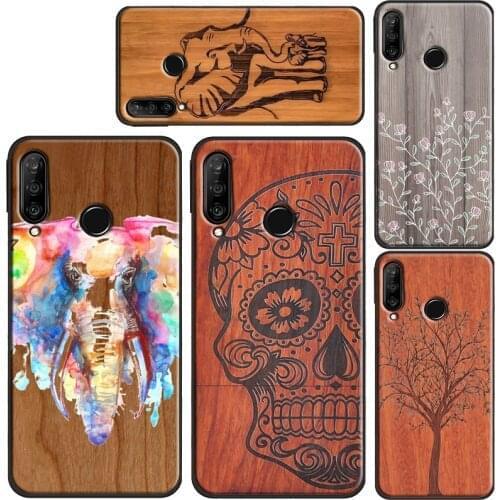 Natural Bamboo Wood Pattern Print Phone Case For Huawei P30 Lite Mate 20 P20 P40 Pro P Smart 2019 Z Nova 5T Honor 10i 8X 9X