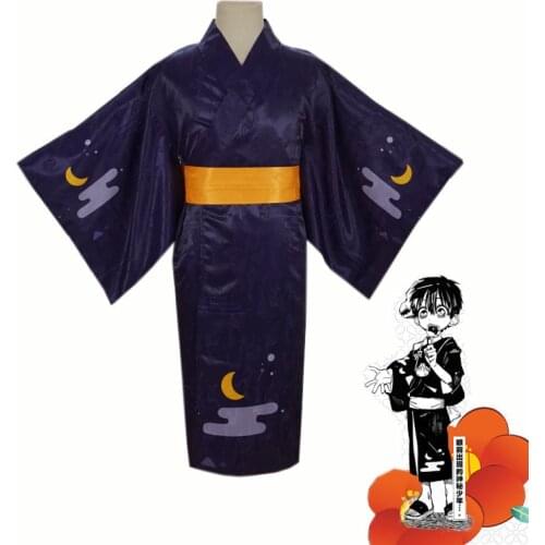Anime Toilet-Bound Jibaku Shounen Hanako Kun Tsukasa Yugi Cosplay Costume Japanese Kimono Halloween Carnival Fancy Party Dress