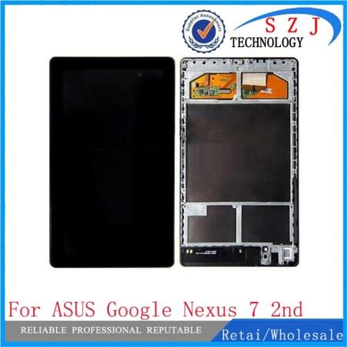 New 7'' inch for ASUS Google Nexus 7 2nd ME570 ME571K ME571 K008 Gen LCD Display + Touch Screen Panel Assembly + Frame