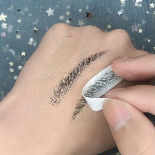Water-based Hair-liked Authentic Eyebrow Tattoo Sticker Waterproof Cosmetics Long Lasting Makeup False Eyebrows Stickers