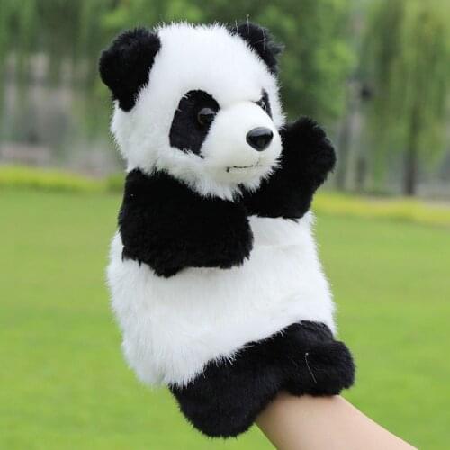 Panda Hand Puppet Baby Kids Plush Doll Educational Toys Preschool Kindergarten BX0D