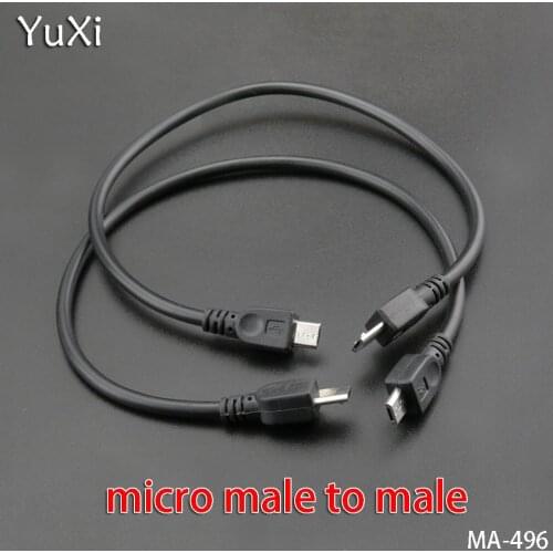 YuXi 5PCS/lot Micro USB Type B Male To Micro B Male 5 Pin Converter OTG Adapter Lead Data Cable replace