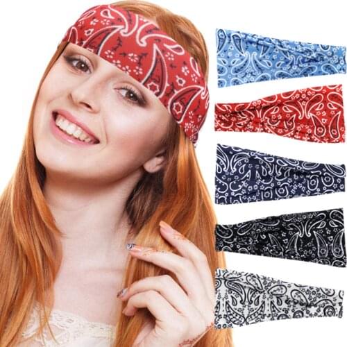 Headband Sport Bandeau Persian Style Yoga Headband Nonslip Elastic Stretch Hairband Turban Running Headwrap Sports Accessories