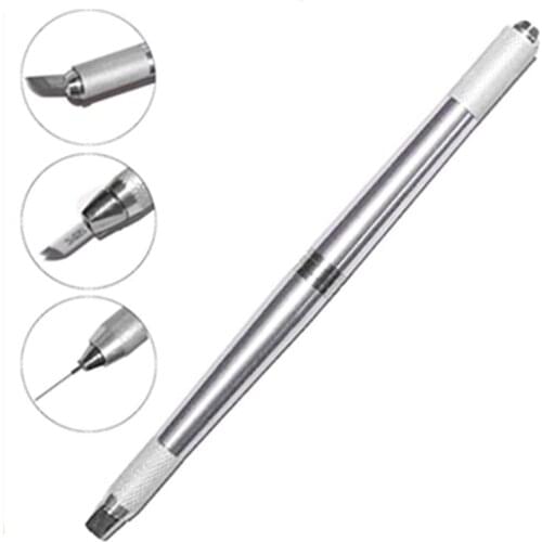 Professional Tebori Microblading pen for permanent makeup machine Silver/Golden Manual eyebrow pen Make up tattoo kit 3 in 1 pc