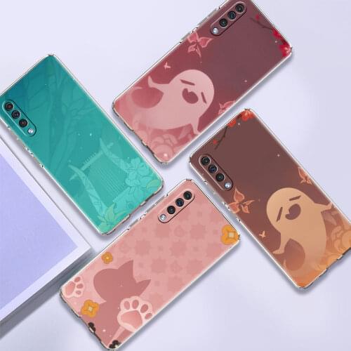 Clear Transparent Case for Samsung Galaxy A50 A70 A10 A30 A20s A20e A40 M31 M51 M30 Bumper Phone Soft Cover Genshin Impact Icon