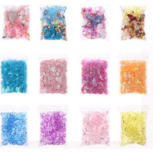 Mermaid Tail Small Shell Slime Beads Foam Beads Slime Balls Supplies Slime Accessories For Foam Fluffy Slime Crystal Mud JUN-24