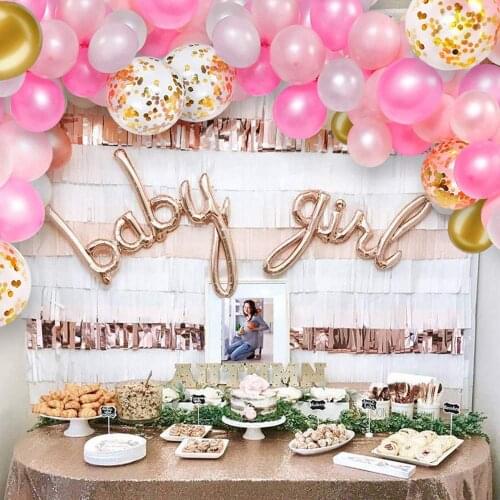 Balloon Garland Arch kit 118PCS Pink Rose Gold confetti for Party Decorations Baby Shower Birthday Engagement Wedding Party Deco