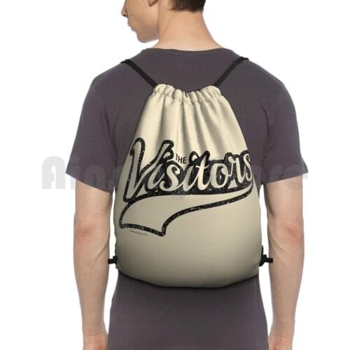 The Visitors Backpack Drawstring Bags Gym Bag Waterproof Baseball Hockey Basketball Soccer Football Visitors Sports