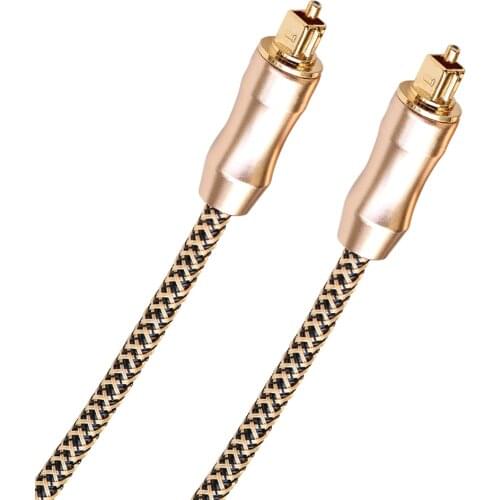 Toslink Optical cable Golden Plated Diameter 6.0mm for PC TV DVD stereo