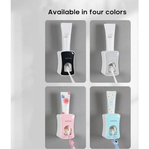 Toothpaste Squeezer Lazy Squeezing Toothpaste Dispenser Automatic Wall Mount Dustproof Toothbrush Holder 4 Color 2021 New