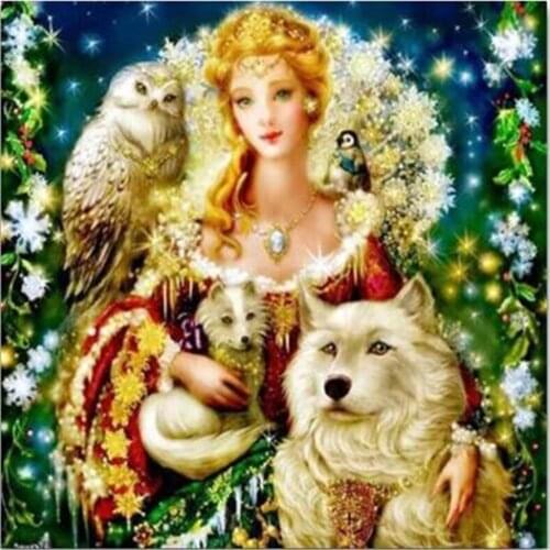 Animal Wolf Eagle DIY 11CT Embroidery Cross Stitch Kits Needlework Craft Set Cotton Thread Printed Canvas Home Design