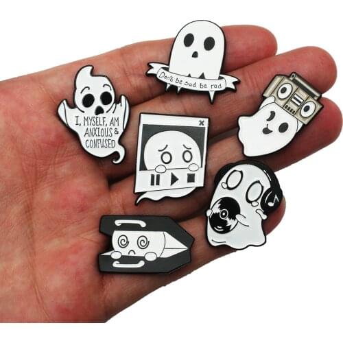 1Pcs Custom Funny Ghost Alloy shoe charms DIY Cool Animal shoe decoration for croc jibz kids favor kawaii cute Halloween