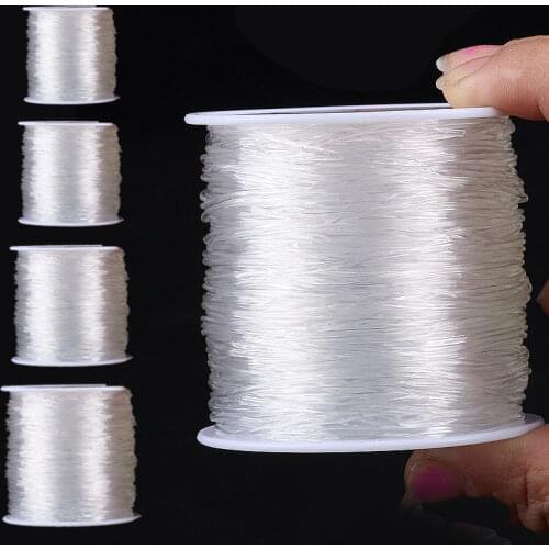 100m/1roll Strong Elastic Crystal Beading Cord 0.5-1mm For DIY Jewelry Making Bracelet Necklace Making Stretchable Thread String