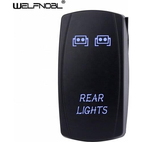 12-24V Car REAR LIGHTS 12V 20A Toggle Rocker Switch Blue LED Light 5Pin ON OFF