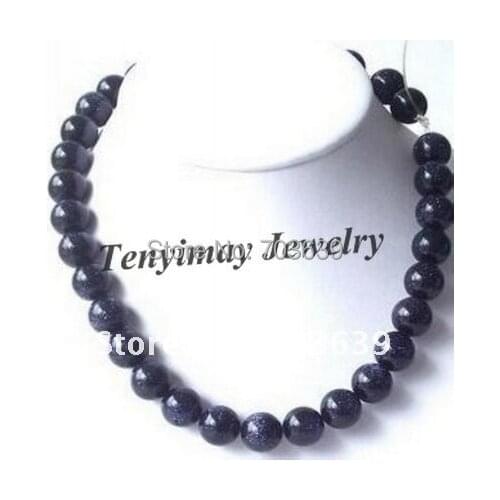 12mm Real Blue Sand Stone Loose Beads Free Shipping Wholesale 5 Strands 32pcs/Strand