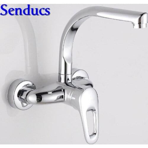 Free shipping dual hole kitchen mixer tap with top quality kitchen sink faucet of solid brass kitchen sink water faucets