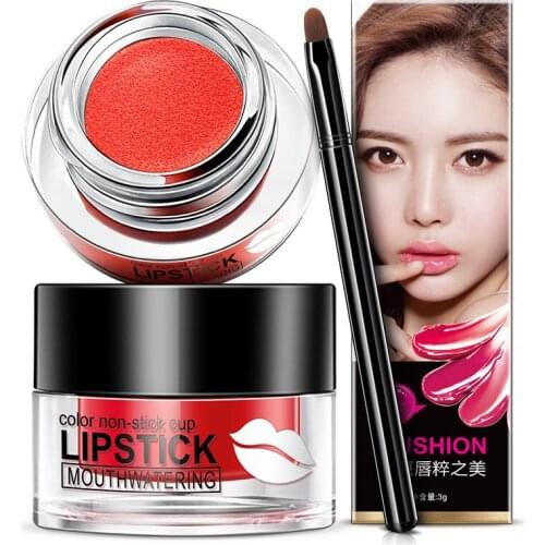 BIOAQUA Air Cushion Non Stick Cup Lipstick Lip Beauty Brush Moisturizing Hydrating Long Lasting Waterproof Lip Stick Face Makeup