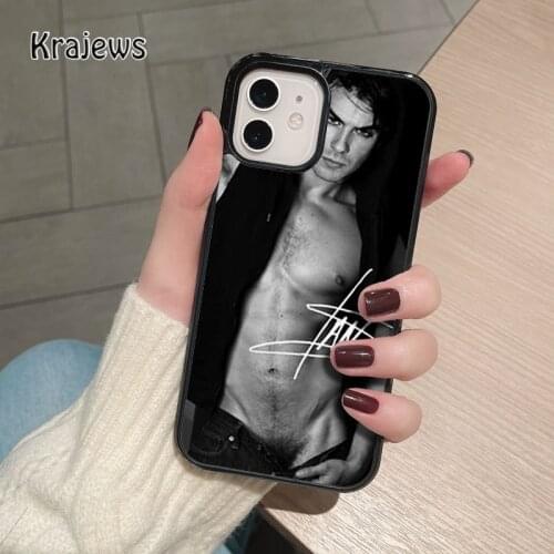Krajews Vampire Diaries Ian Somerhalder coque Phone Case for iPhone 12 mini 5 6S 7 8 PLUS X XS XR 11 PRO MAX SE 2020 Cover Shell